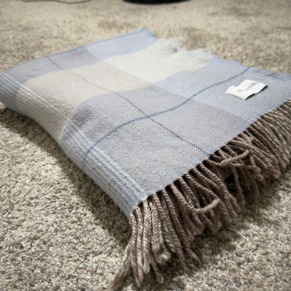 Peacock Alley Unisex 100% Virgin Wool Scarf Fringe Trim Western Luxury Boho